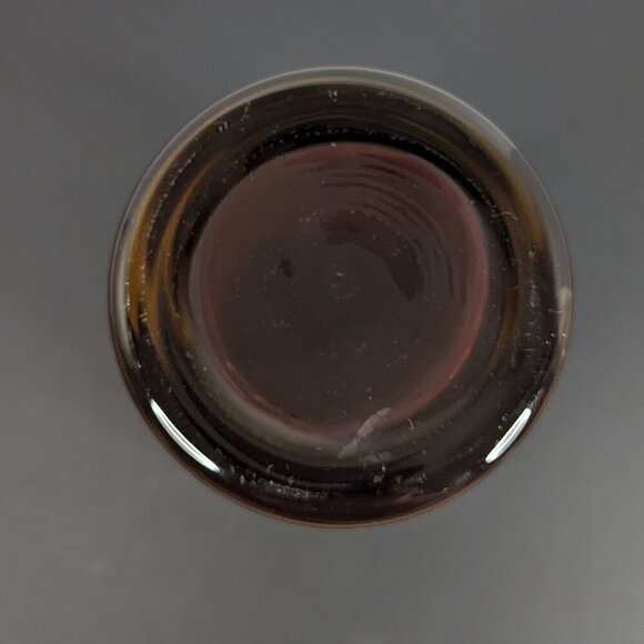 Vintage BOHEMIA Crystal Czech Republic Amber Black Tiger Stripe Vase - Picture 6 of 8